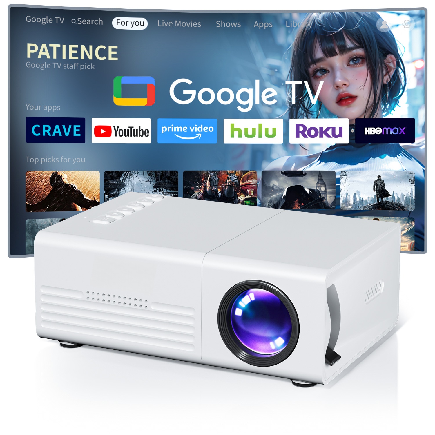 Retro Gaming And Projector - Mini Projector TFT LCD Wifi Bluetooth