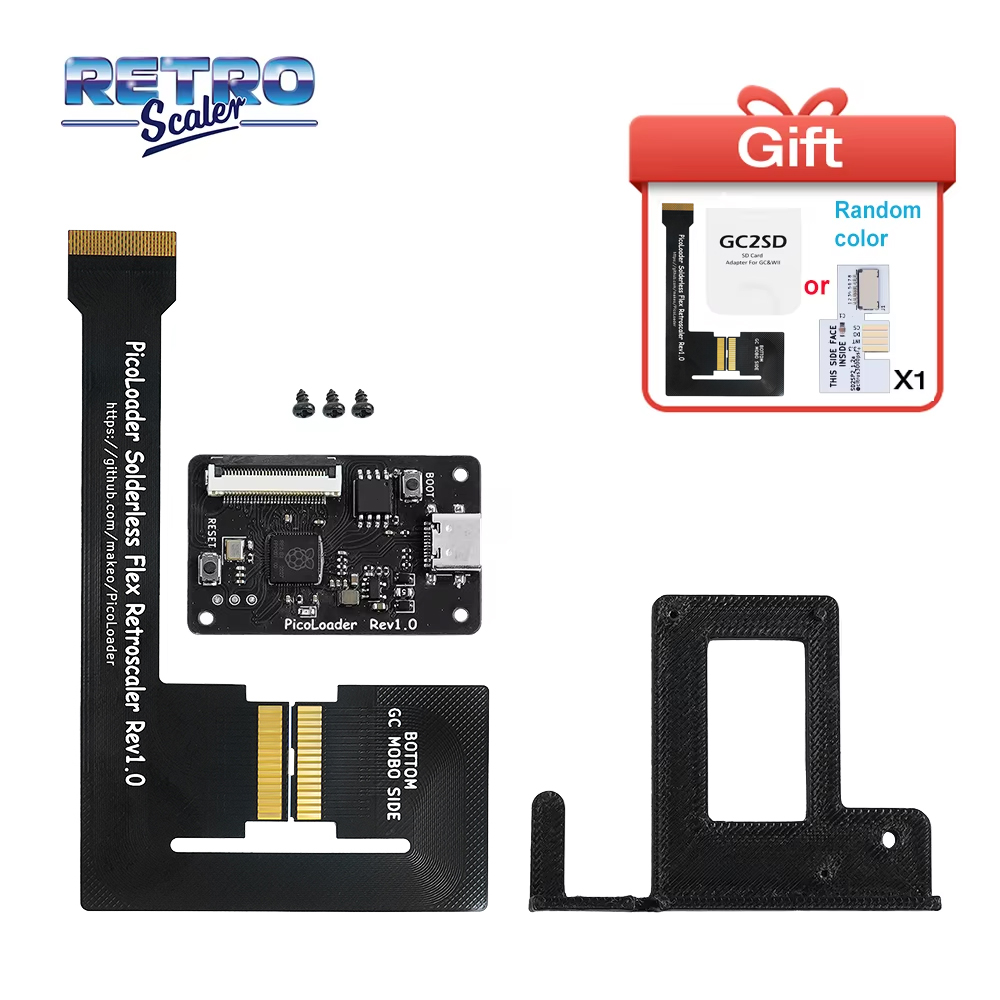 Retro Gaming Upscaler - RetroScaler Black PicoLoader Flex Cable No