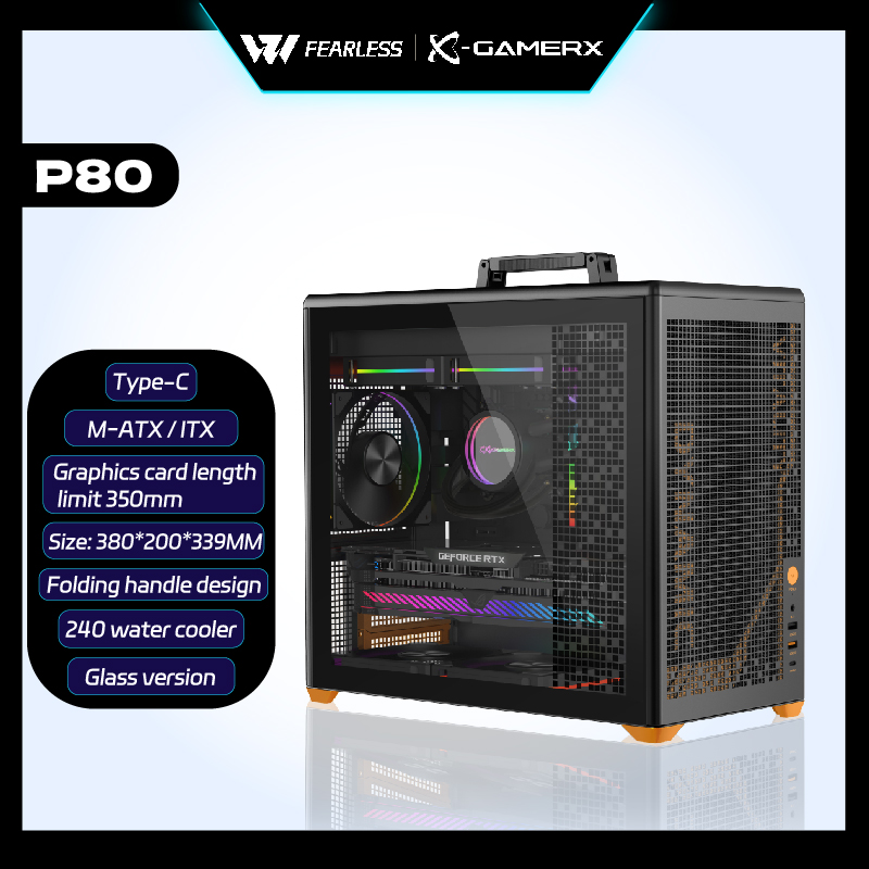 Power Train X-GAMERX P80 Side  - Retro Gaming Pc Case recension och pris