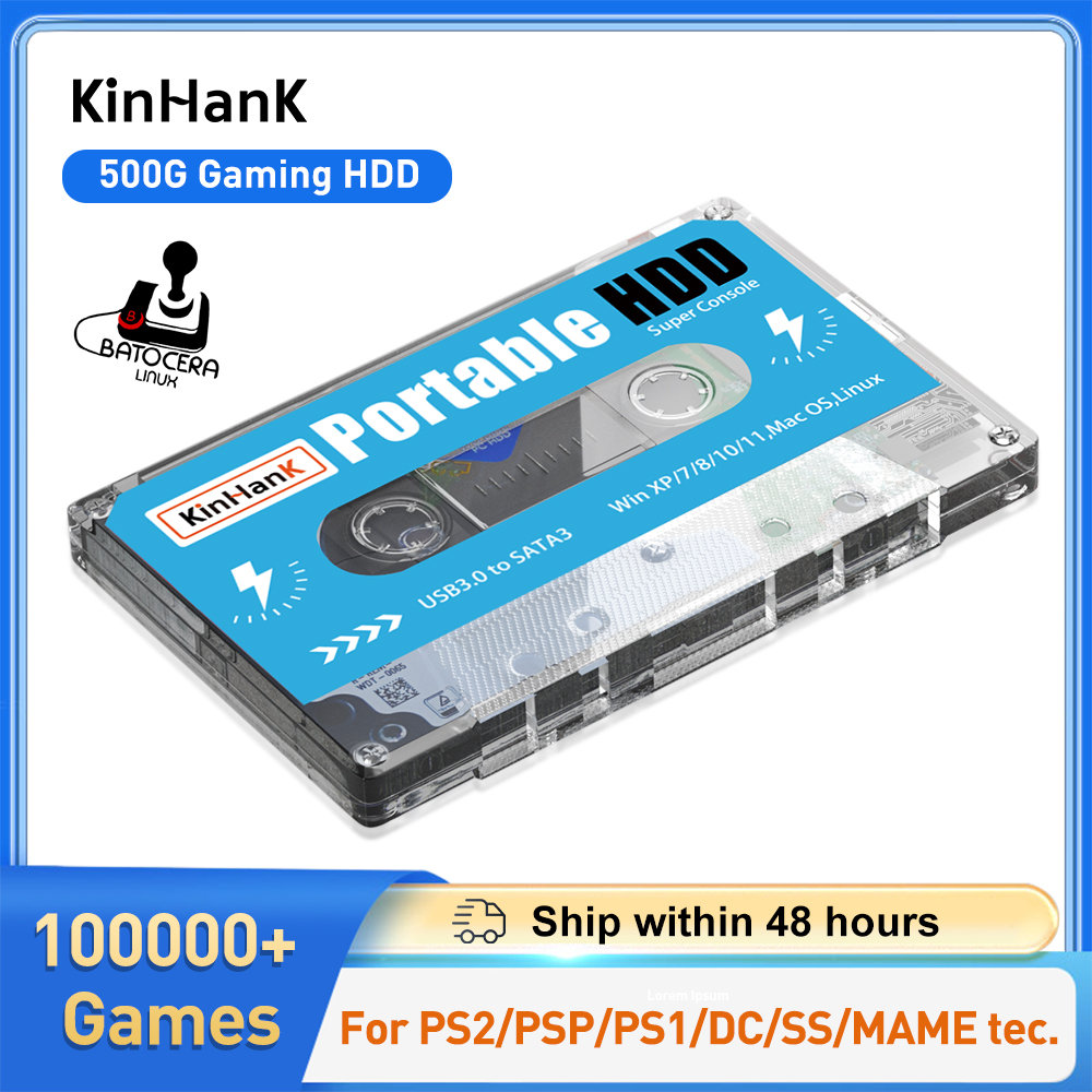 KINHANK 500G Gaming HDD Super  - Retro Gaming Batocera recension och pris