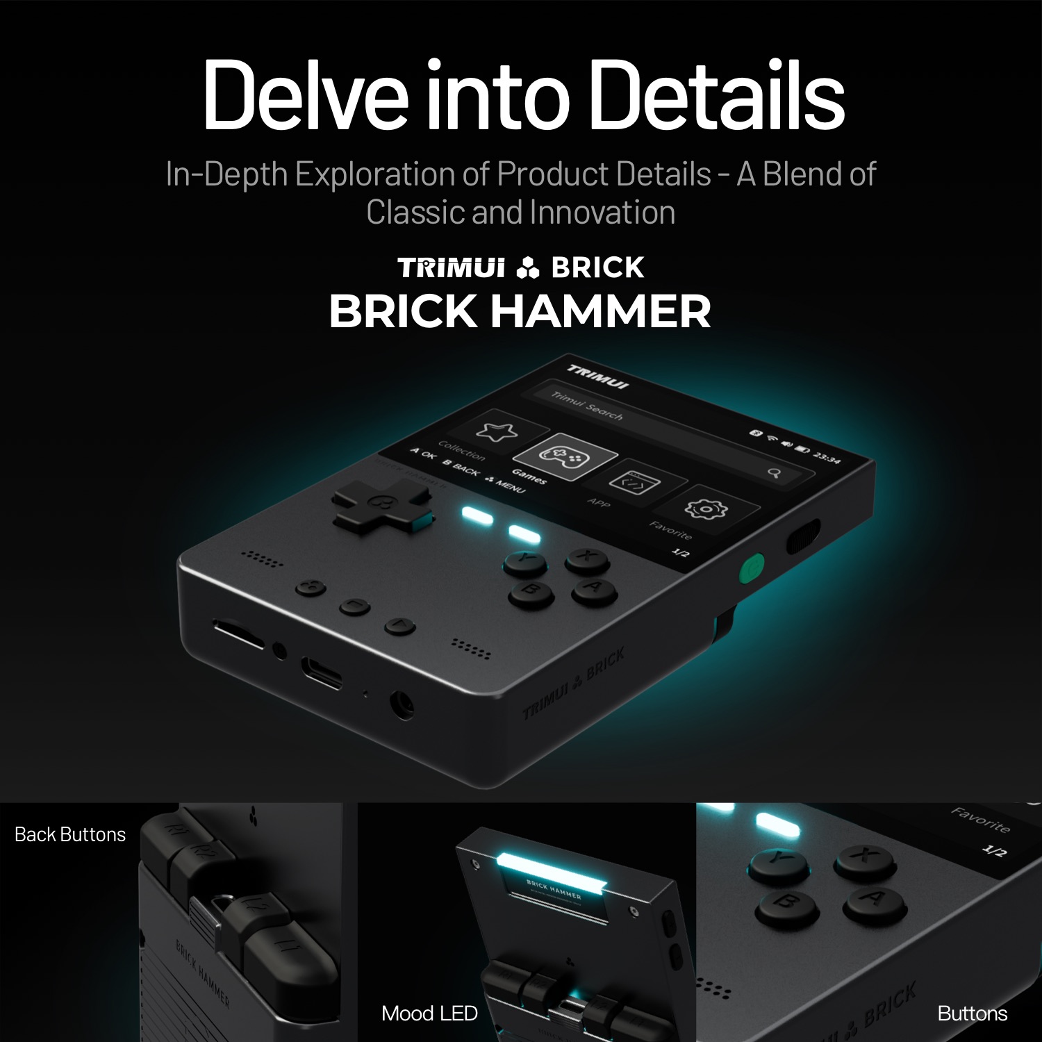 AMPOWN TRIMUI BRICK Metal Retr - Retro Gaming Play Zone recension och pris