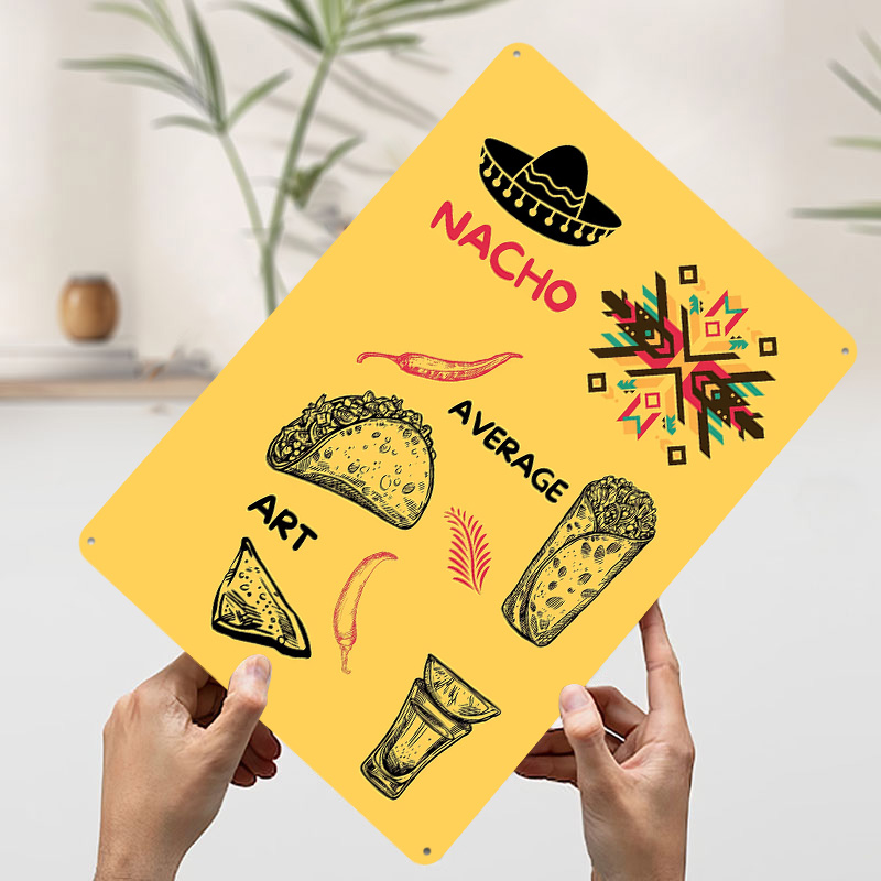 Mexican Food on Yellow Backgro - Background Retro Gaming recension och pris