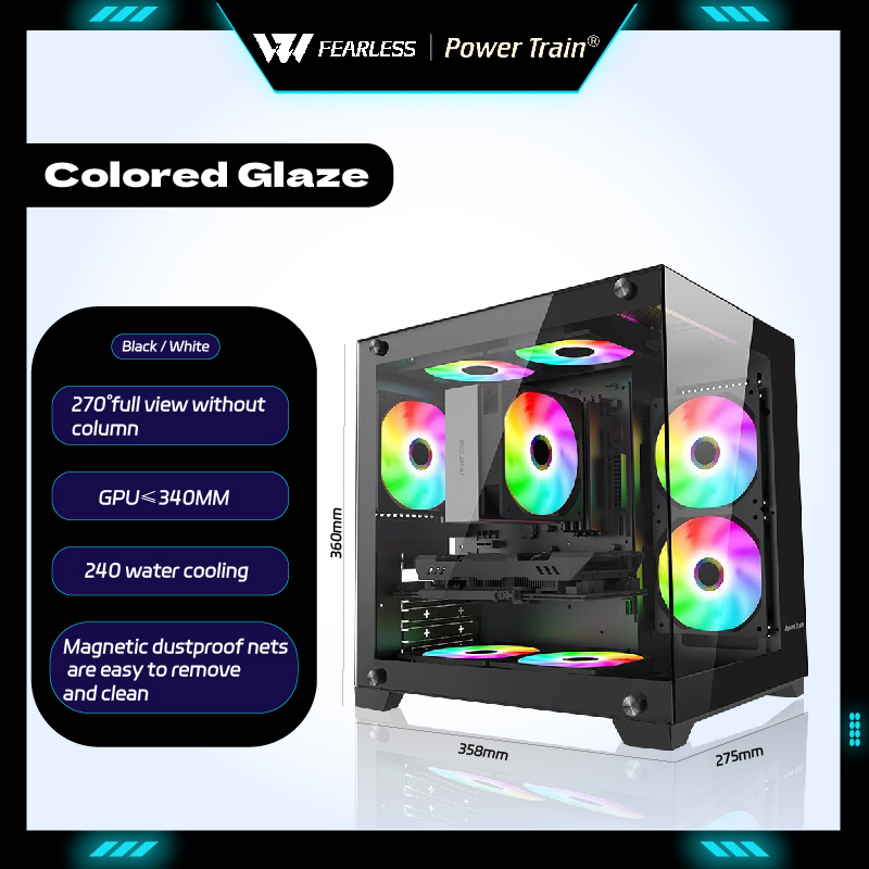Power Train Coloured Glaze MAT - Retro Gaming Pc Case recension och pris