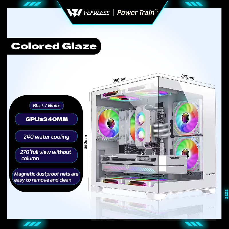 Power Train Coloured Glaze MAT - Retro Gaming Pc Case recension och pris