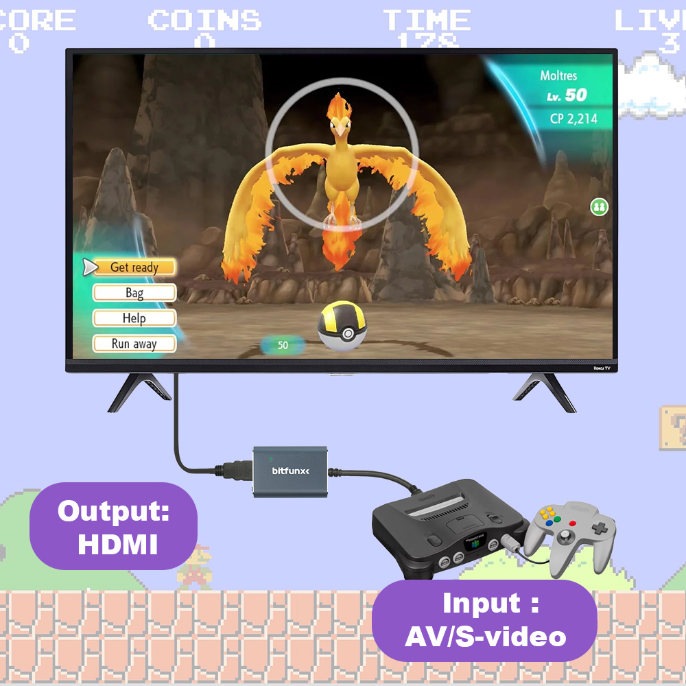 Bitfunx 720P Svideo / AV To HD - Retro Gaming Hdmi recension och pris