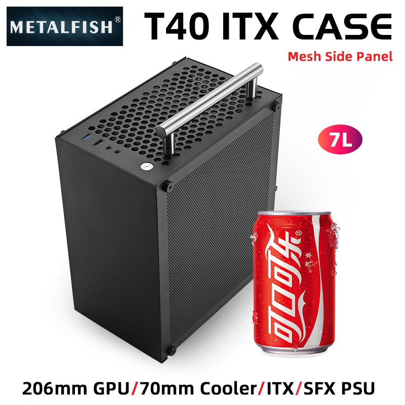 METALFISH T40 Mini ITX Black C - Retro Gaming Pc Case recension och pris