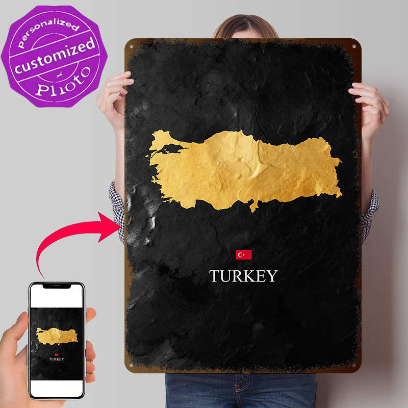 Golden Turkey Map on Black Bac - Background Retro Gaming recension och pris