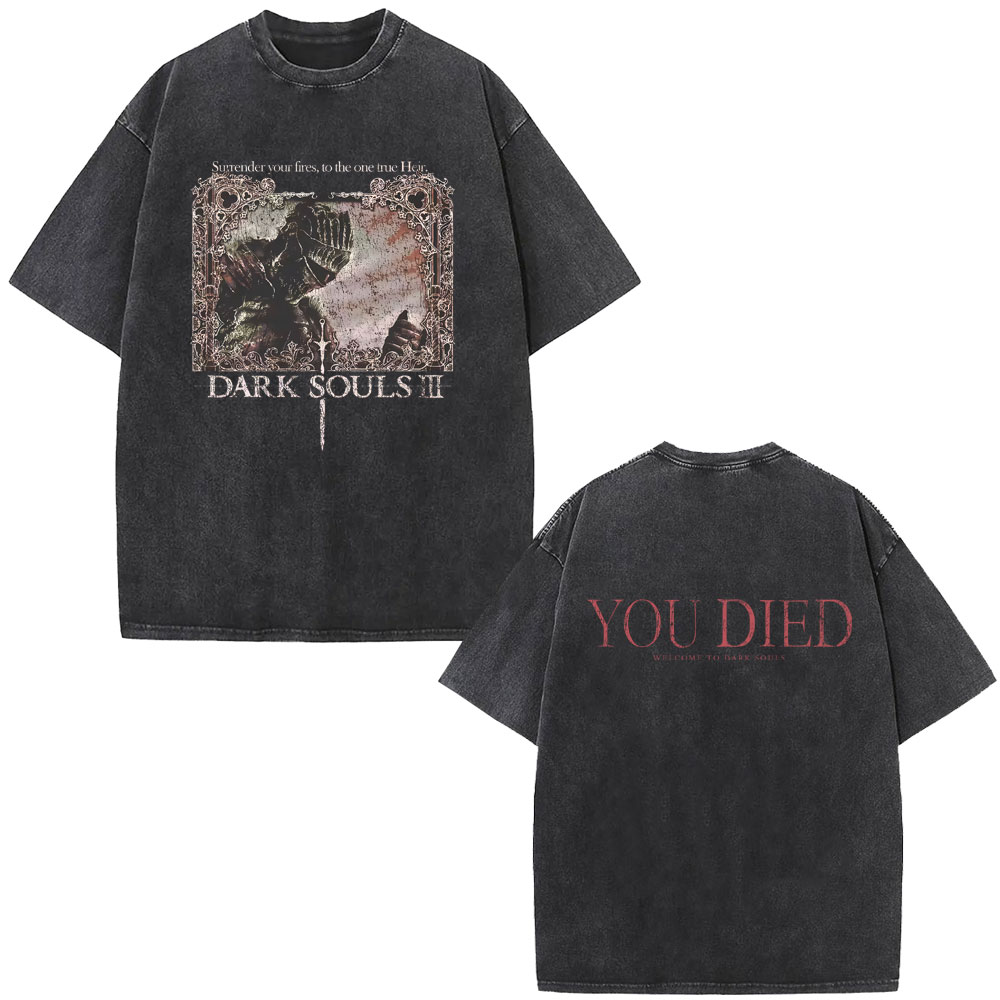 Washed Vintage Game Dark Souls - Retro Gaming T Shirts recension och pris