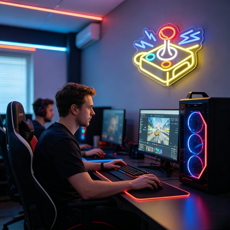 Arcade Joystick Neon Sign LED  - Gaming Retro Arcade recension och pris
