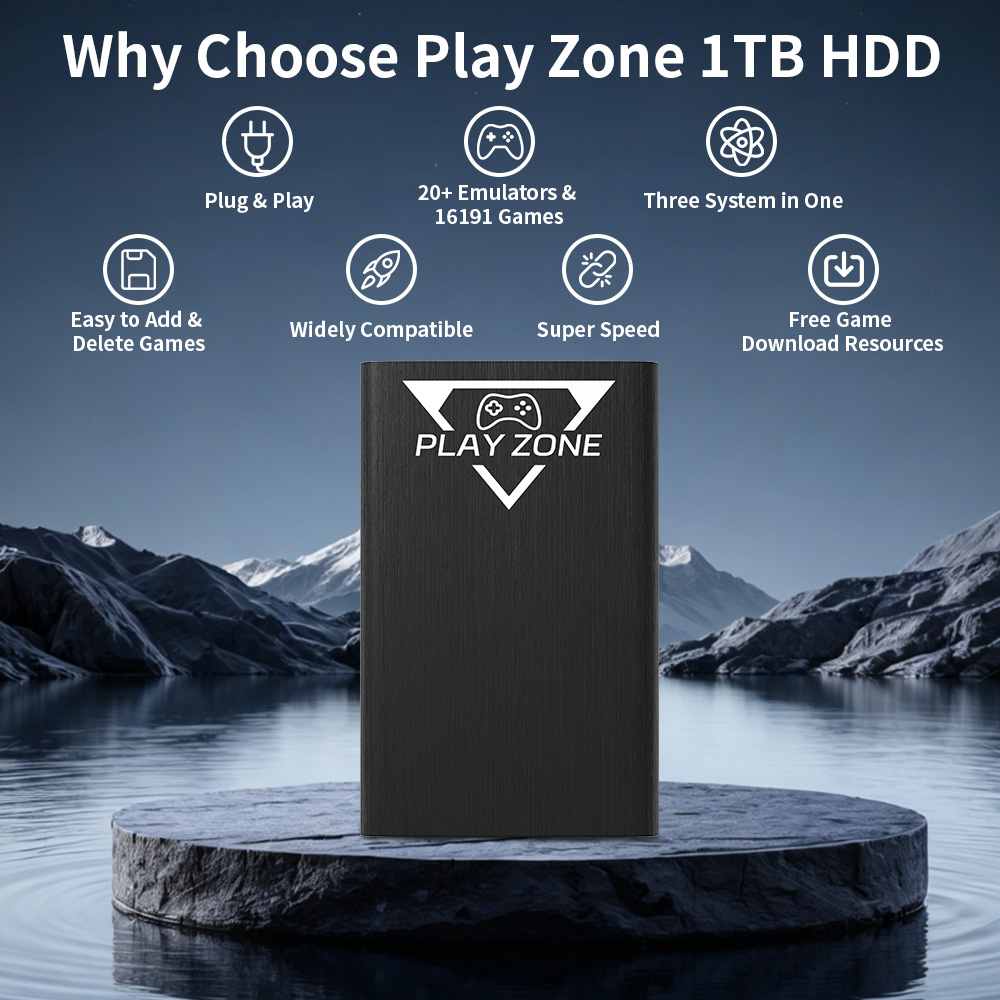 Play Zone 1TB Portable Gaming  - Retro Gaming Play Zone recension och pris