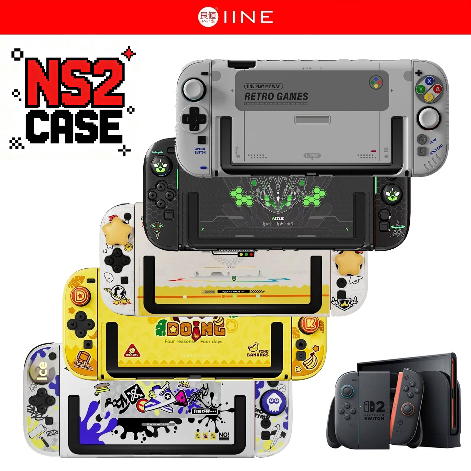 IINE Retro Case Switch 2 Prote - Retro Gaming Nintendo recension och pris