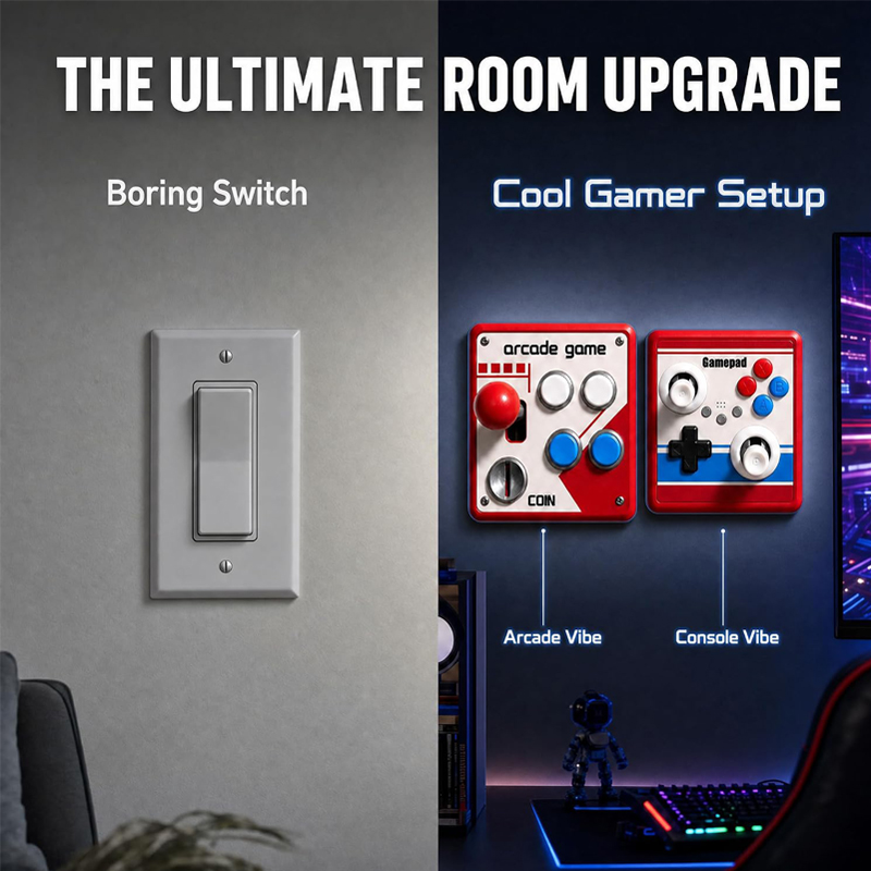 Drill-Free Light Switch Cover  - Gaming Retro Arcade recension och pris