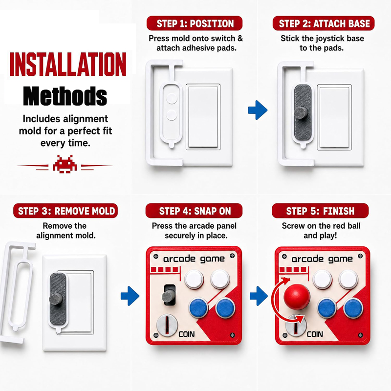 Drill-Free Light Switch Cover  - Gaming Retro Arcade recension och pris