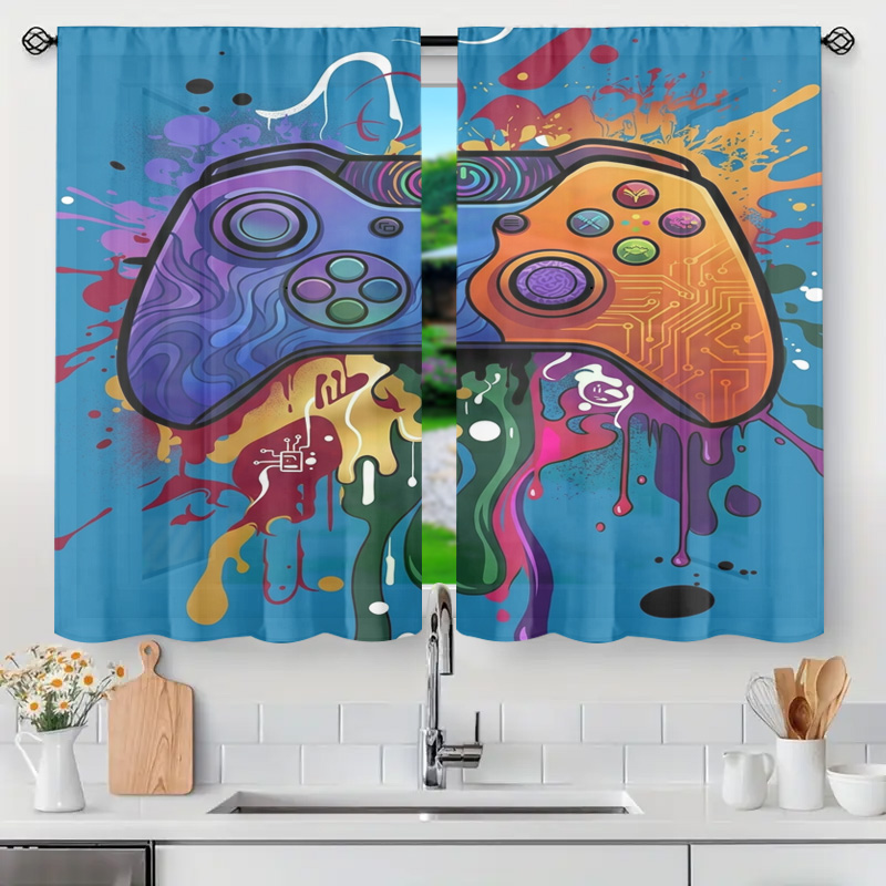 Retro Gaming Curtain Video Gam - Background Retro Gaming recension och pris