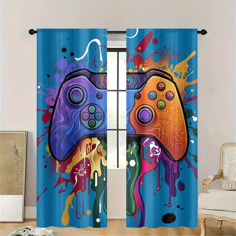 Retro Gaming Curtain Video Gam - Background Retro Gaming recension och pris