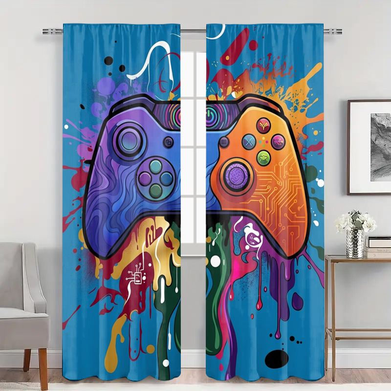 Retro Gaming Curtain Video Gam - Background Retro Gaming recension och pris