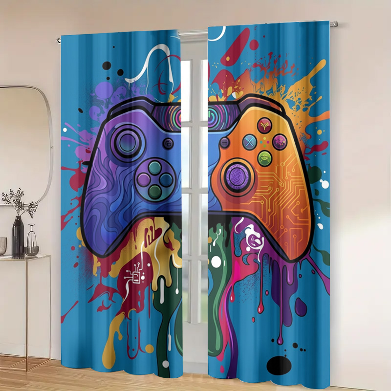Retro Gaming Curtain Video Gam - Background Retro Gaming recension och pris