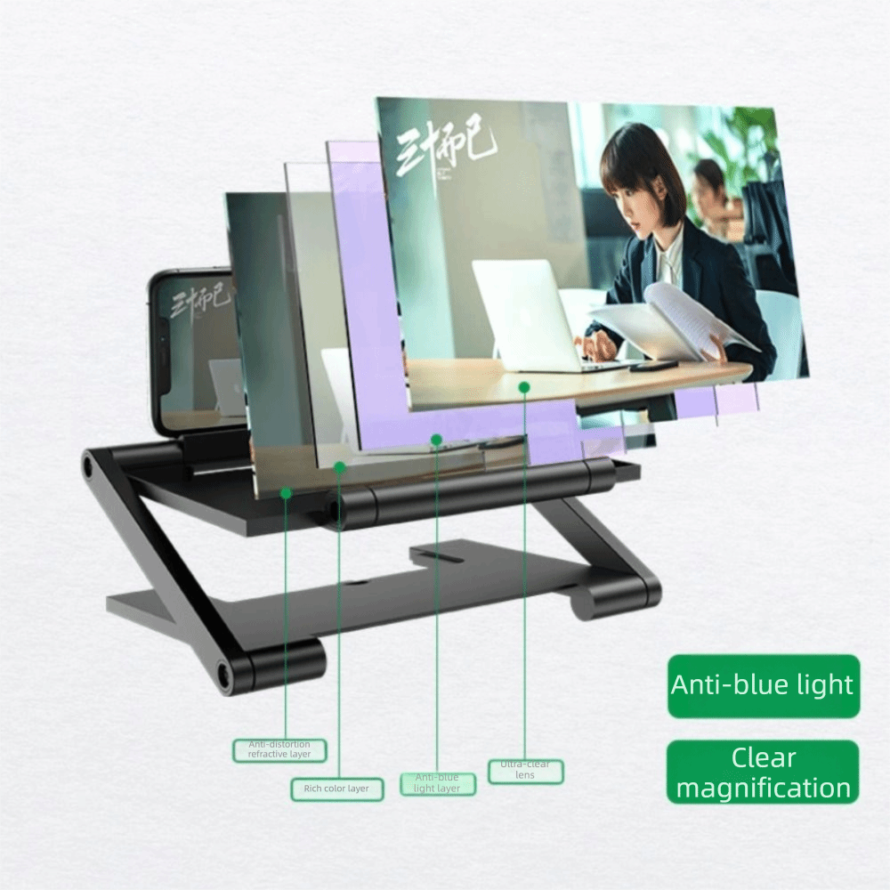 Folding Cell Phone Screen Ampl - Retro Gaming And Projector recension och pris