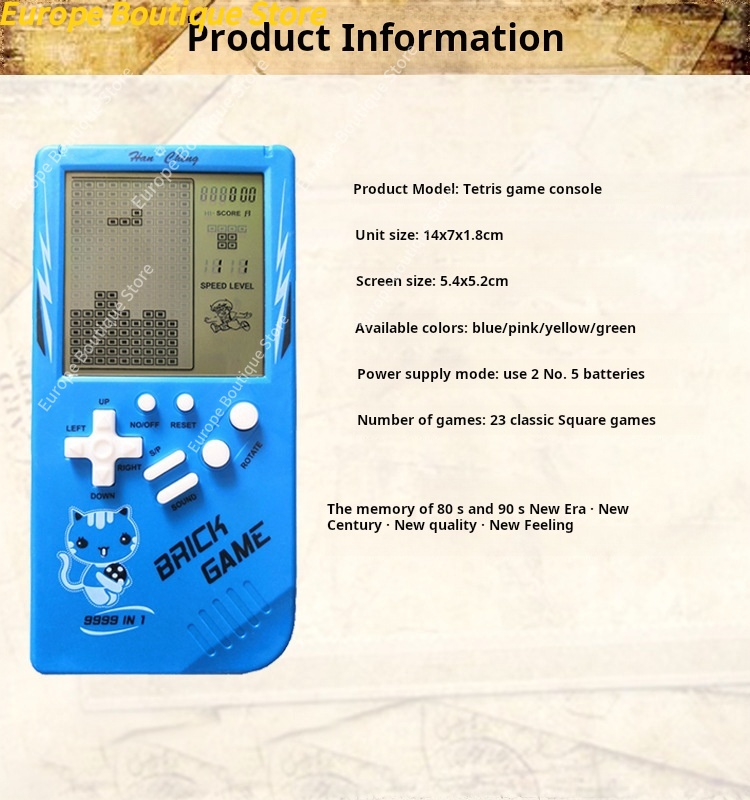 Large Screen Kids Handheld Gam - Retro Gaming Play Zone recension och pris