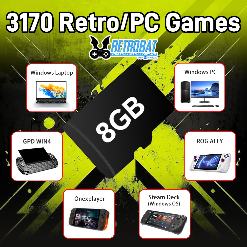 8GB Game TF Card with 3170 Ret - Retro Gaming App recension och pris